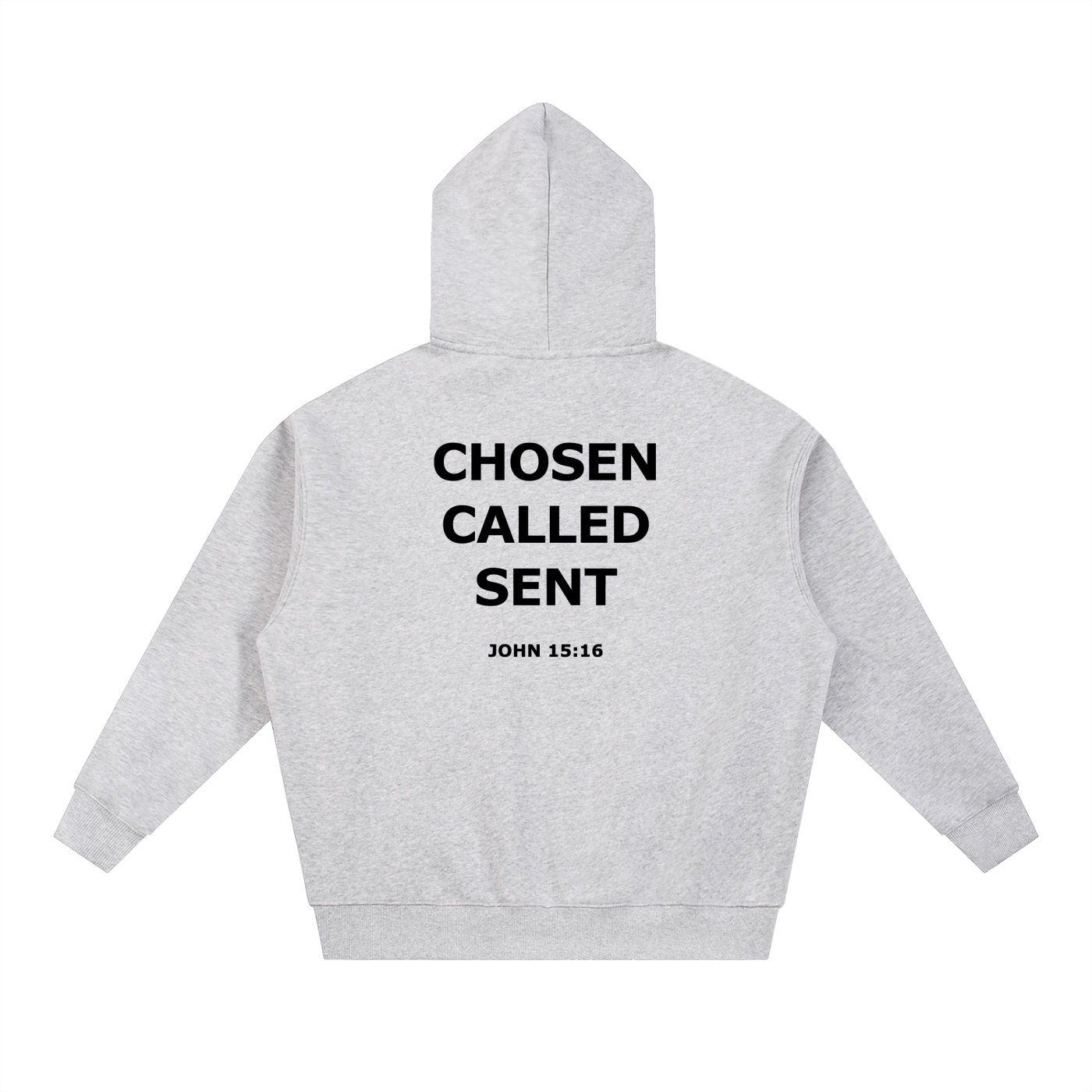 Chosen & Called Oversized Fleece Boxy Hoodie — Flower Gray