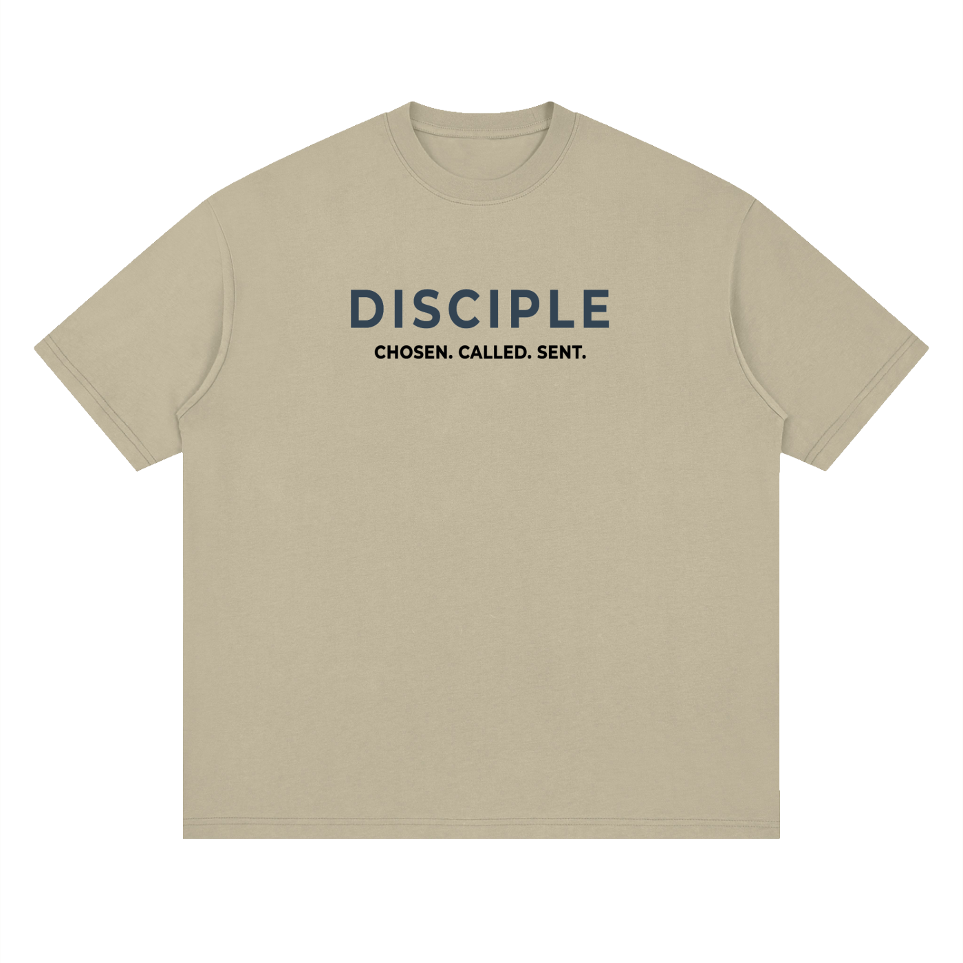 100% Disciple Drop Shoulder Tee — Light Blue