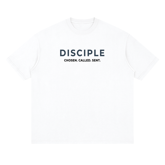 100% Disciple Drop Shoulder Tee — Light Blue