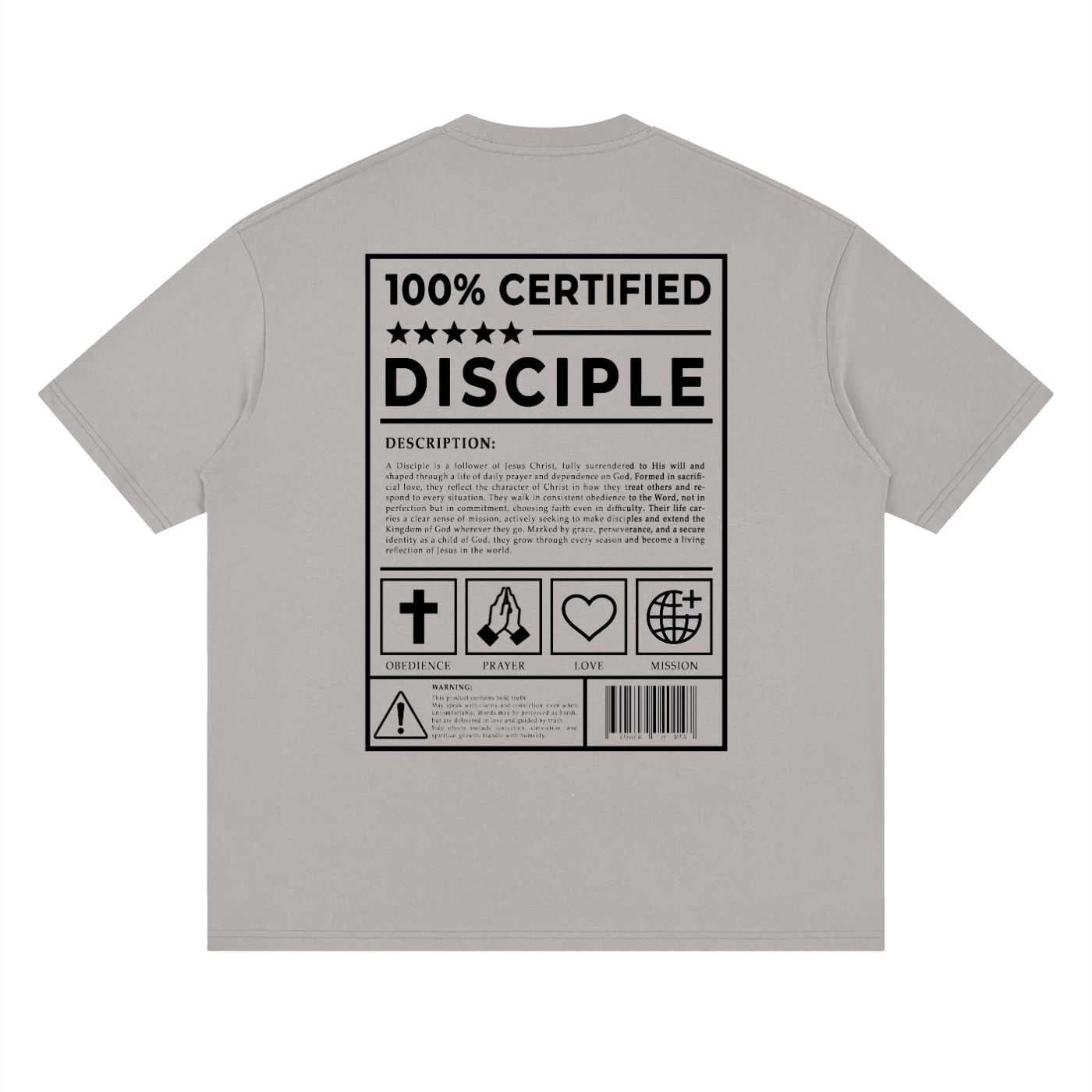 100% Disciple Drop Shoulder Tee — Light Blue