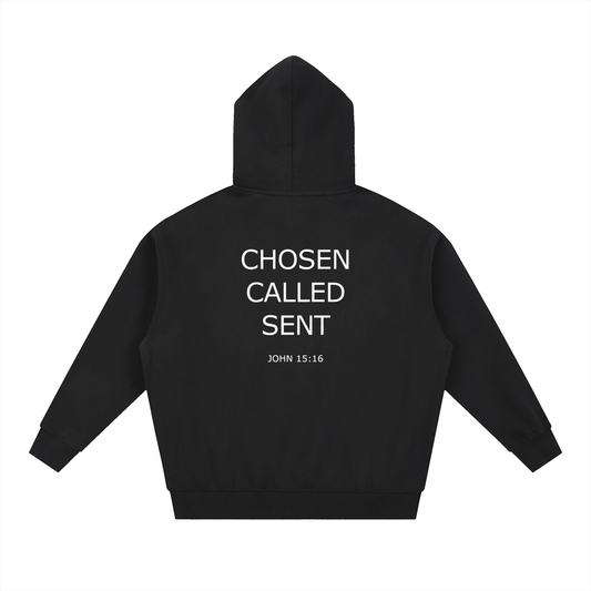 Chosen & Called Oversized Fleece Boxy Hoodie — Dark