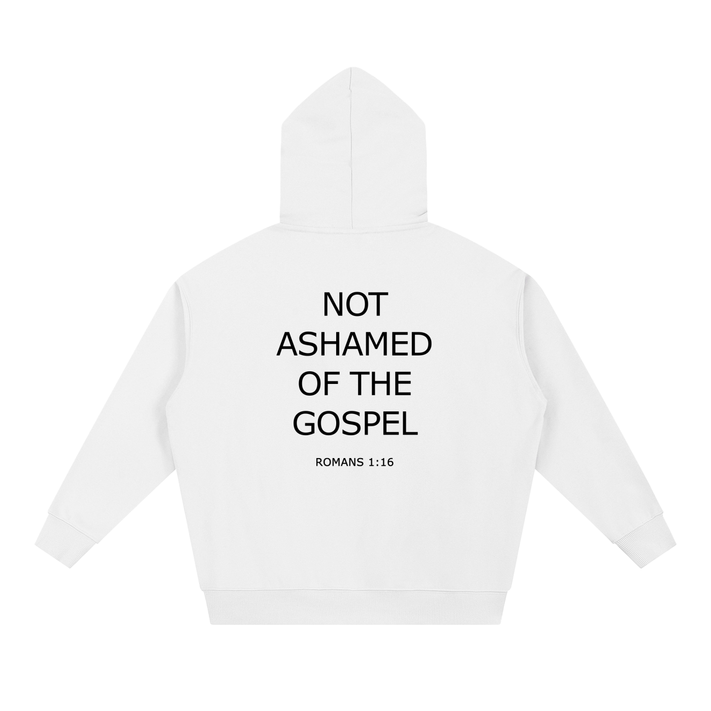 Not Ashamed Essential Heavyweight Hoodie — White