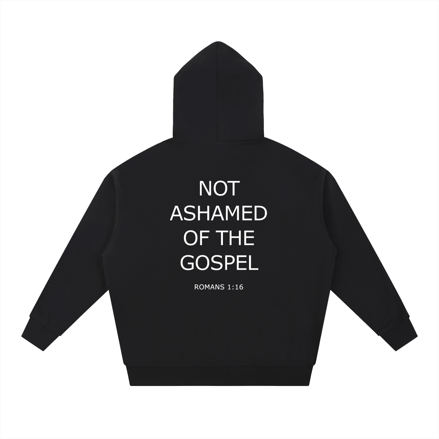 Not Ashamed Essential Heavyweight Hoodie — Black