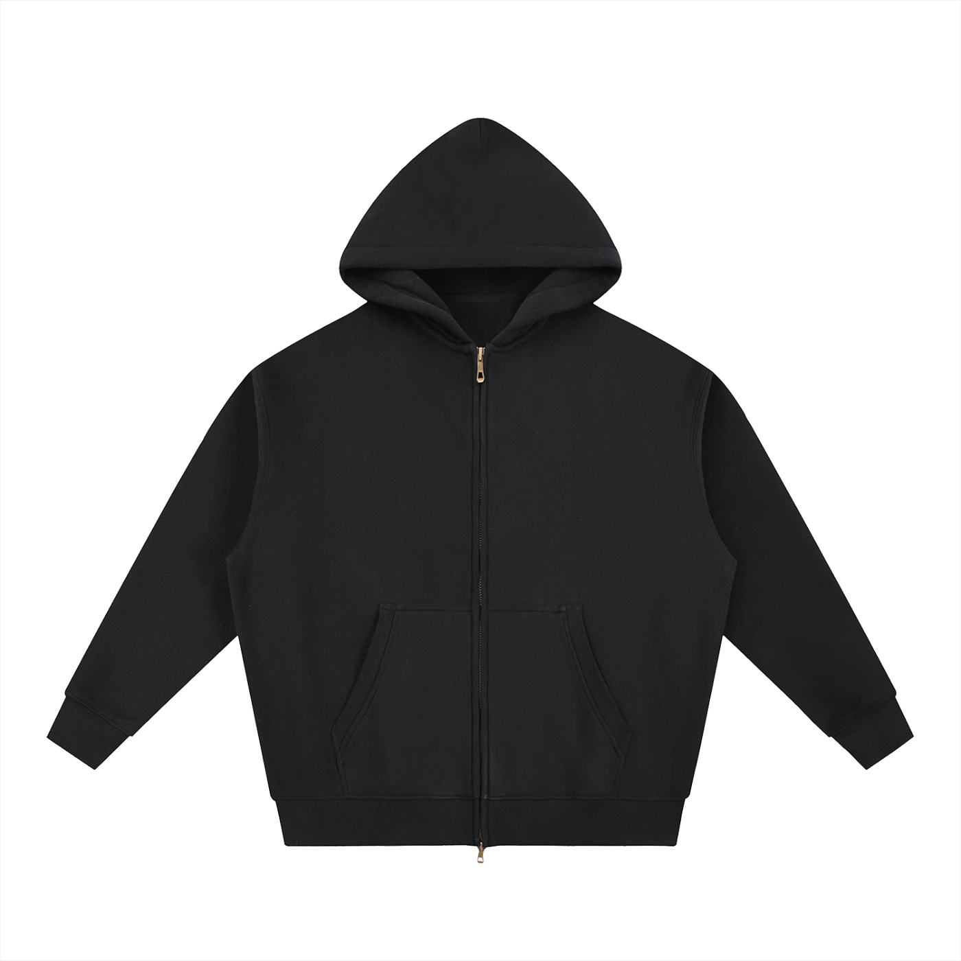 Not Ashamed Oversized Fleece Boxy Hoodie — Black