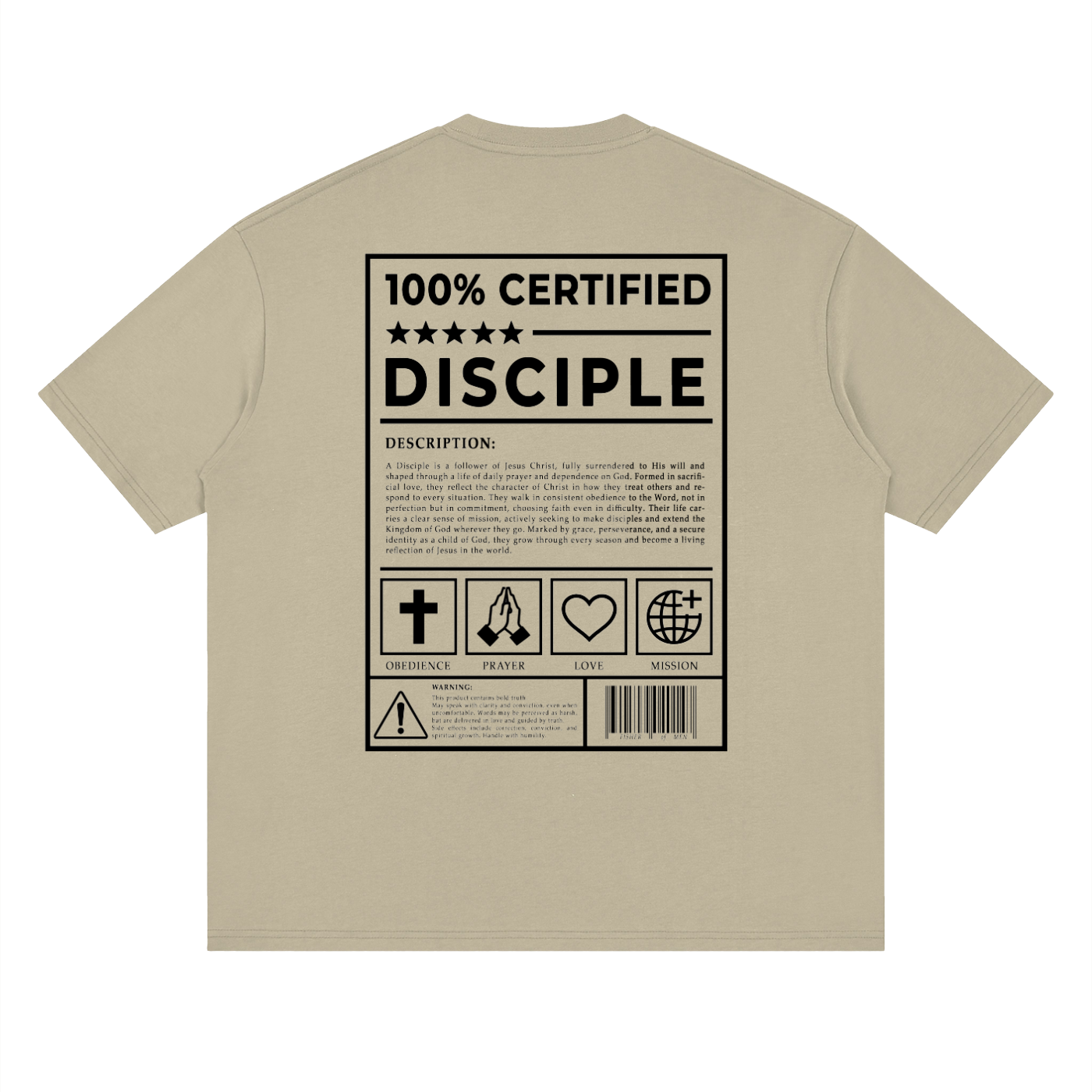 100% Disciple Drop Shoulder Tee — Light Blue