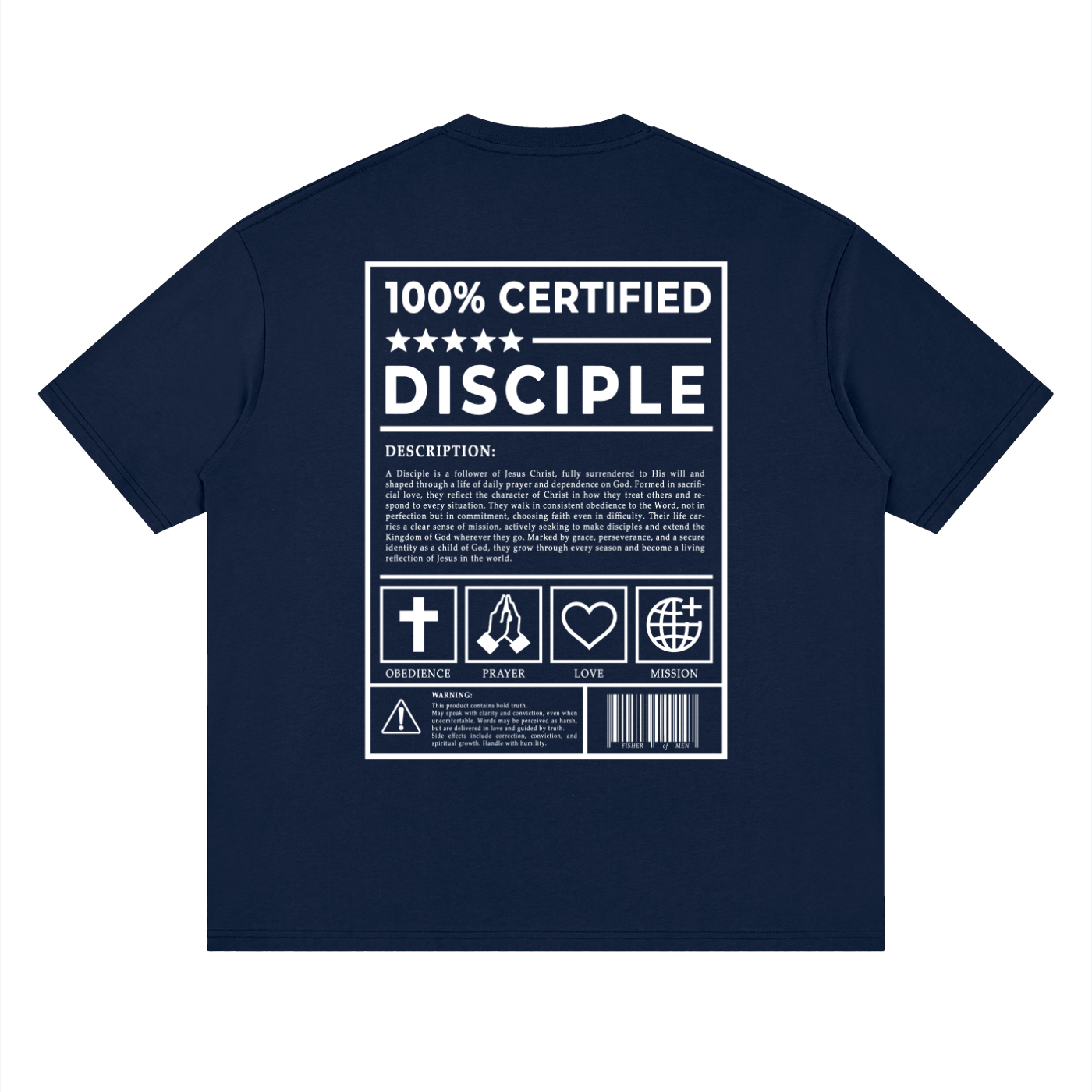 100% Disciple Drop Shoulder Tee — Black