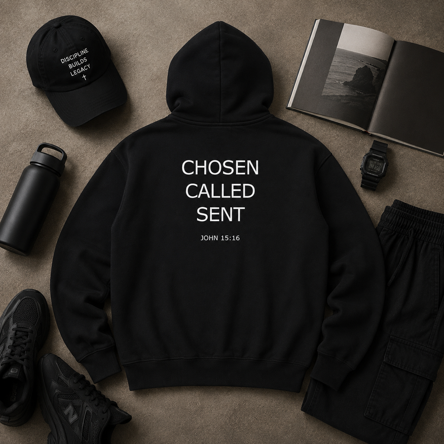 Chosen & Called Essential Heavyweight Hoodie — Dark
