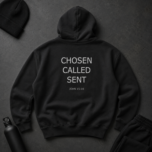 Chosen & Called Oversized Fleece Boxy Hoodie — Dark