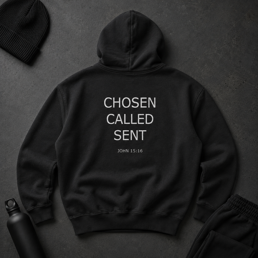 Chosen & Called Oversized Fleece Boxy Hoodie — Dark
