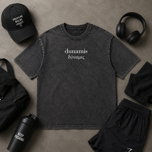 Dunamis Snow Washed Oversize Tee