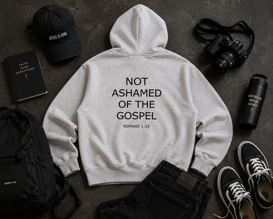 Not Ashamed Oversized Fleece Boxy Hoodie — Flower Gray