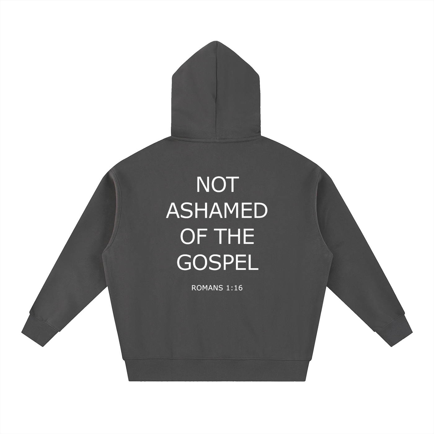 Not Ashamed Oversized Fleece Boxy Hoodie — Black