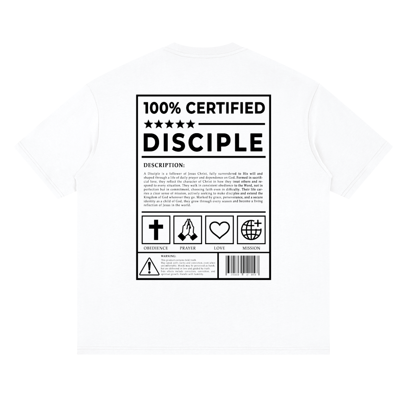100% Disciple Drop Shoulder Tee — Light Blue