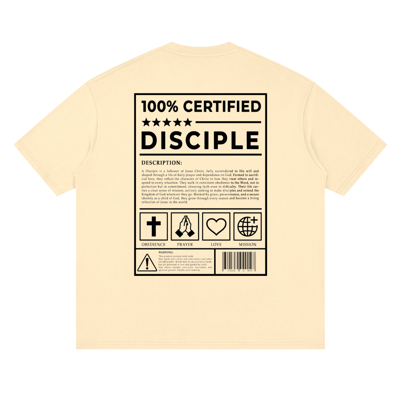 100% Disciple Drop Shoulder Tee — Light Blue