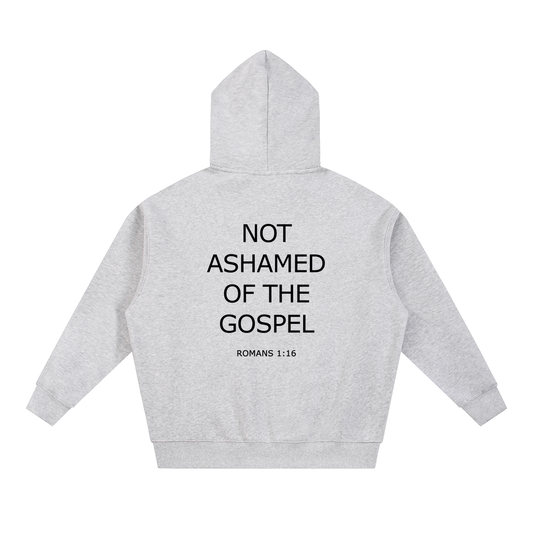 Not Ashamed Oversized Fleece Boxy Hoodie — Flower Gray