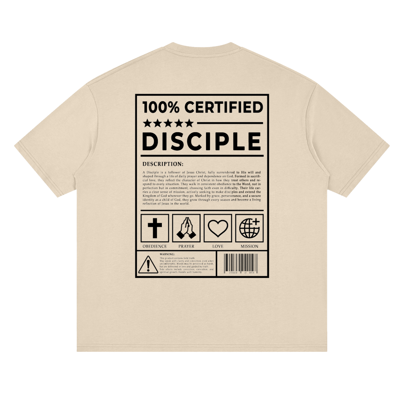 100% Disciple Drop Shoulder Tee — Light Blue