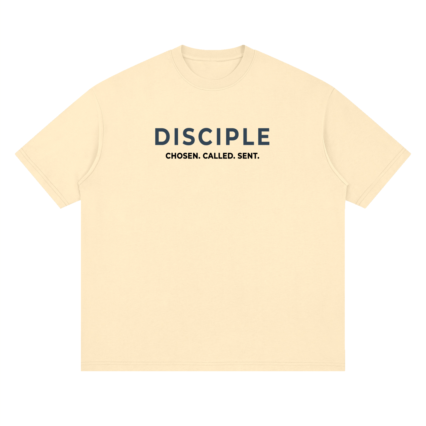 100% Disciple Drop Shoulder Tee — Light Blue