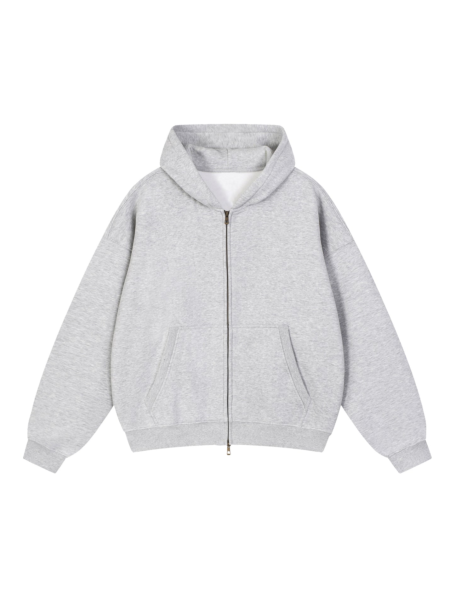 Not Ashamed Oversized Fleece Boxy Hoodie — Flower Gray